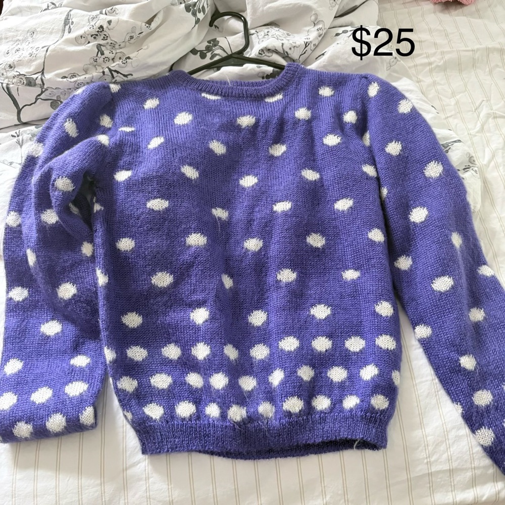Purple Polka Dot Sweater